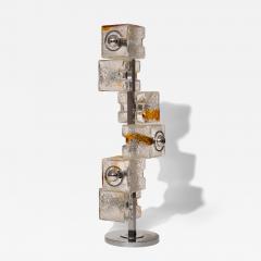 Toni Zuccheri Mid Century Murano Glass Cube Floor Lamp Toni Zuccheri VeArt Italy 1970s - 4575907