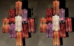 Toni Zuccheri Pair of Midcentury Colored Murano Glass Scones by Tony Zuccheri for Venini - 1561838