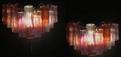 Toni Zuccheri Pair of Midcentury Multicoloured Murano Glass Chandelier by Zuccheri for Venini - 695271