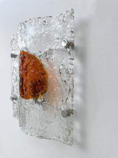 Toni Zuccheri Pair of Sconces Murano Glass by Toni Zuccheri for Mazzega Italy 1970s - 4209624