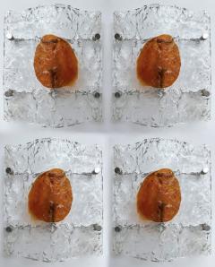 Toni Zuccheri Pair of Sconces Murano Glass by Toni Zuccheri for Mazzega Italy 1970s - 4209631