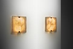 Toni Zuccheri Pair of Toni Zuccheri Scorz Wall Lamps for Venini Italy 1960s - 4374693
