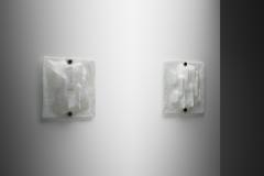 Toni Zuccheri Pair of Toni Zuccheri Scorz Wall Lamps for Venini Italy 1960s - 4374814