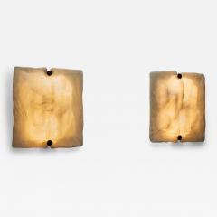 Toni Zuccheri Pair of Toni Zuccheri Scorz Wall Lamps for Venini Italy 1960s - 4379177