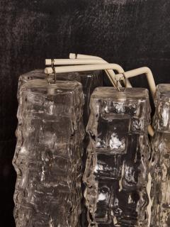 Toni Zuccheri Pair of Wall Sconces by Toni Zuccheri for Venini Squared Murano Tronchis - 4693351