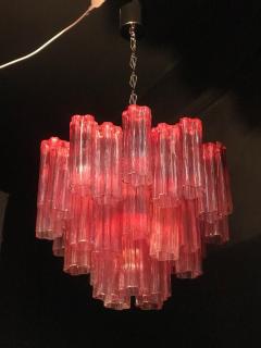 Toni Zuccheri Red Coral Murano Glass Tronchi Chandelier 1970 - 2213894