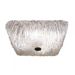 Toni Zuccheri Textured Square Murano Glass Flushmount by Toni Zuccheri for Venini - 3571465