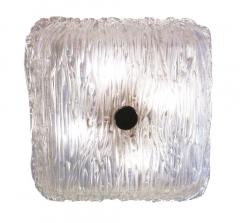 Toni Zuccheri Textured Square Murano Glass Flushmount by Toni Zuccheri for Venini - 3571488