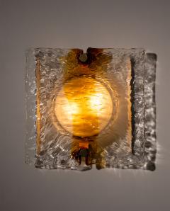 Toni Zuccheri Toni Zuccheri Large Wall Lamp for Venini 1960s - 4447321