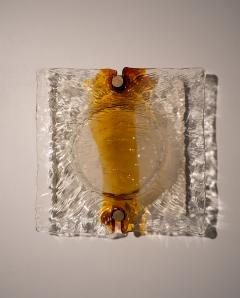 Toni Zuccheri Toni Zuccheri Large Wall Lamp for Venini 1960s - 4447322