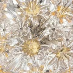 Toni Zuccheri Toni Zuccheri for Venini Clear Amber Murano Glass Esprit Chandelier 1970s - 3594105