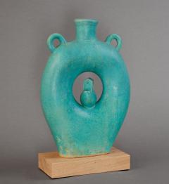 Tonino Negri Tonino Negri Amphora Shaped Vessel Sculpture in Rich Colored Glaze Italy 2020 - 3497175
