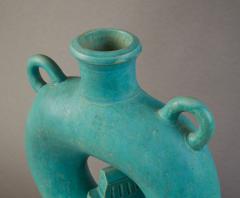 Tonino Negri Tonino Negri Amphora Shaped Vessel Sculpture in Rich Colored Glaze Italy 2020 - 3497176