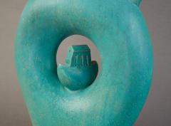 Tonino Negri Tonino Negri Amphora Shaped Vessel Sculpture in Rich Colored Glaze Italy 2020 - 3497177