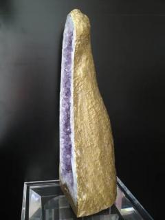 Tony Duquette Amethyst Geode in 22 Karat Gold Leaf - 3349358