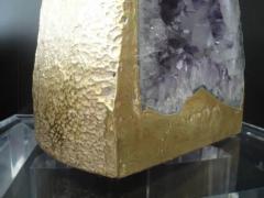 Tony Duquette Amethyst Geode in 22 Karat Gold Leaf - 3349397