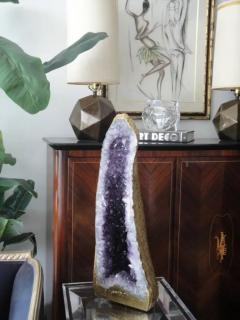 Tony Duquette Amethyst Geode in 22 Karat Gold Leaf - 3349402