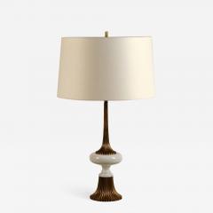 Tony Duquette Elegant Gilt Bronze and Opaline Tassel Lamp in the Style of Tony Duquette - 960983