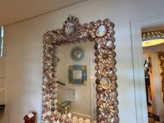 Tony Duquette French Modern Seashell Amethyst And Rock Crystal Mirror - 4326457