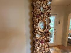 Tony Duquette French Modern Seashell Amethyst And Rock Crystal Mirror - 4326561