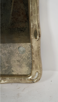 Tony Duquette Large Biomorphic Mirror with a Burnished Silver Leafed finish by TONY DUQUETTE  - 4323388