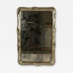 Tony Duquette Large Biomorphic Mirror with a Burnished Silver Leafed finish by TONY DUQUETTE  - 4325918