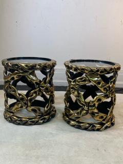 Tony Duquette MODERNIST PAIR OF GOLD TAFFY RESIN TABLES INTHE MANNER OF TONY DUQUETTE - 2142431