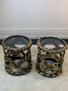 Tony Duquette MODERNIST PAIR OF GOLD TAFFY RESIN TABLES INTHE MANNER OF TONY DUQUETTE - 2142439