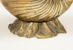 Tony Duquette Pair Duquette Style Bronze Nautilus Cache Pots - 3338155