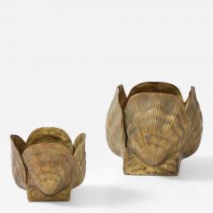 Tony Duquette Pair Duquette Style Bronze Planters - 3226688