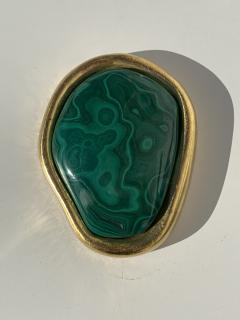 Tony Duquette Pair Malachite and Gold Paper Weights - 865965