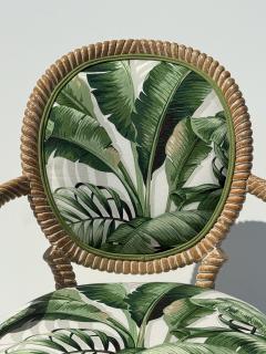 Tony Duquette Pair of Faux Bois Carved Regency Armchairs - 4429530