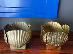 Tony Duquette Polished Brass Sea Shell Planter - 3982558