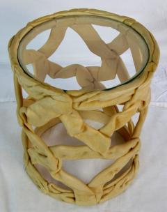 Tony Duquette Resin Ribbon End Table in the Style of Tony Duquette 1980s - 574459