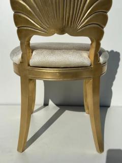 Tony Duquette Set of Six Gold Leaf Grotto Shell Back Chairs - 3982642