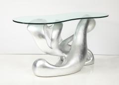 Tony Duquette Stunning Silver Leaf Console table Designed by Tony Duquette  - 3668639
