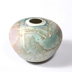 Tony Evans Mid Century Glazed Gray Violet Textural Ceramic Vase Signed Tony Evans - 4465630