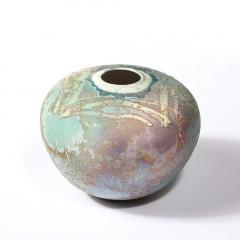Tony Evans Mid Century Glazed Gray Violet Textural Ceramic Vase Signed Tony Evans - 4465632