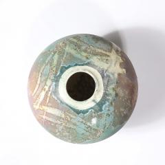 Tony Evans Mid Century Glazed Gray Violet Textural Ceramic Vase Signed Tony Evans - 4465639