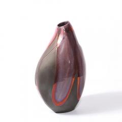 Tony Evans Mid Century Organic Glazed Gray Violet Ceramic Studio Vase signed Tony Evans - 4465634