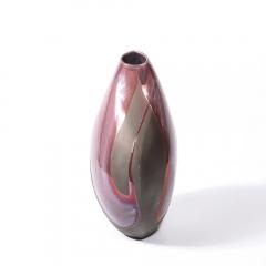 Tony Evans Mid Century Organic Glazed Gray Violet Ceramic Studio Vase signed Tony Evans - 4465635
