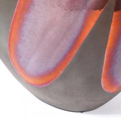 Tony Evans Mid Century Organic Glazed Gray Violet Ceramic Studio Vase signed Tony Evans - 4465638