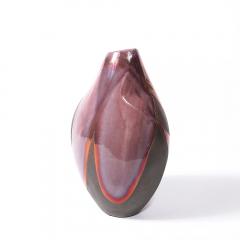 Tony Evans Mid Century Organic Glazed Gray Violet Ceramic Studio Vase signed Tony Evans - 4465640