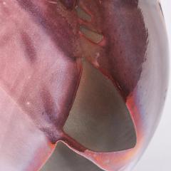 Tony Evans Mid Century Organic Glazed Gray Violet Ceramic Studio Vase signed Tony Evans - 4465643