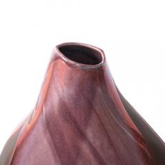 Tony Evans Mid Century Organic Glazed Gray Violet Ceramic Studio Vase signed Tony Evans - 4465650