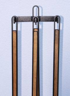 Tony Paul 1960s Tony Paul Attributed Oak And Iron Fireplace Tools - 1754823