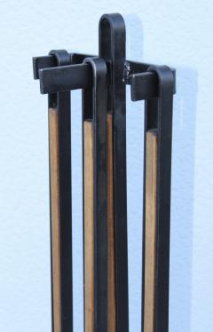 Tony Paul 1960s Tony Paul Attributed Oak And Iron Fireplace Tools - 1754824