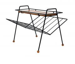 Tony Paul Funky Mid Century Modern Magazine Rack Stand with Side Table by Tony Paul - 2831935