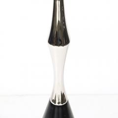 Tony Paul Pair of Mid Century Polished Nickel Ebonized Walnut Table Lamps by Tony Paul - 4403275