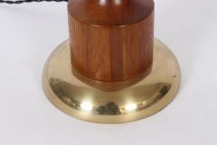 Tony Paul Tall Tony Paul for Westwood Industries Turned Walnut and Brass Table Lamp - 1593794
